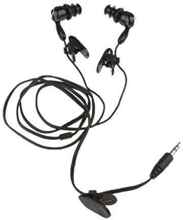 MagiDeal Ecouteur Etanche Natation Intra-auriculaire Casque Sport Audio Jack 3.5mm pour MP3 Radio iPod (Noir)