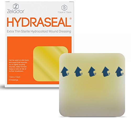 Hydrokolloid-Wundauflagen, extra-dünn, steril, 7.5 x 7.5cmcm, 5 Stück