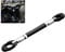 UNDELY® Universal Adjustable Motorcycle Motor Bike Aluminum Alloy Handlebar Brace & Clamp Bar Crossbar Set - 7/8″(22mm) Clamp Diameter, 28~33cm (11~13) Long (Black)