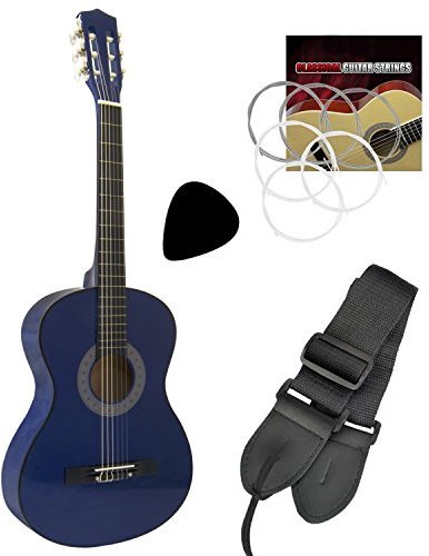 Tiger CLG6-BL-NB Childrens 1/2 Size Classical Guitar - Blue | Now with 6 Months Free Lessons Included