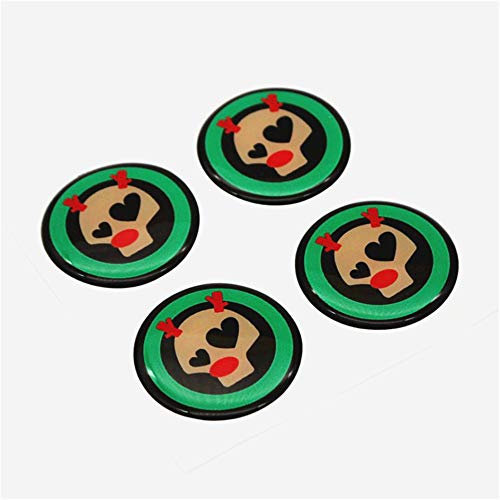 4pcs Felge Radmitte Radkappe Abzeichen Aufkleber für Mini Cooper F54 F55 F56 F57 F60 R55 R56 R57 R58 R59 R60 R61 Hardtop Clubman Hatchback Covertible Roadster Countryman Paceman