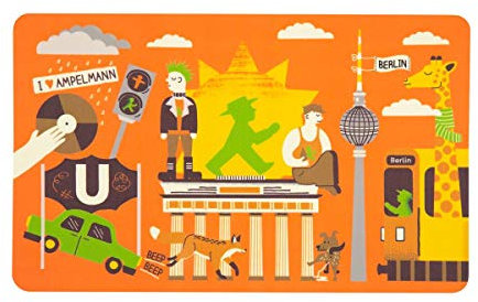 AMPELMANN Nimmersatt - Frühstücksbrettchen - Berliner Kult spülmaschinengeeignet, säure- & Abriebfest, schnittfest