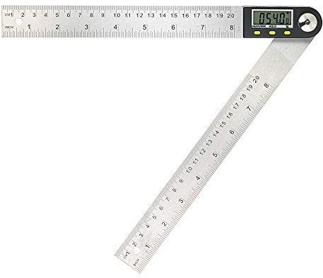 Règle d'angle numérique 0-360°, inclinomètre numérique rapporteur d'angle avec écran LCD, mesure longueur et angle