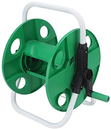 Shoze Hose Reel 45m Lightweight Portable Hose Pipe Reel Prevents Twisting Free Standing Mobile Hose Reels for Home Patio Deck Yard Garden Driveway Stable Hose Guide