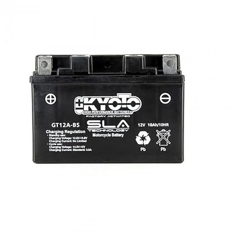 Batterie SLA Kyoto compatible avec Moto Kawasaki 650 Er-6 N Avec Abs 2012 à 2016 YT12A-BS SLA / 12V 10Ah