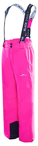 Black Crevice Kinder Skihose I Kinder-Skihose Größen I Skihose mit Hosenträgern I atmungsaktive Kinder-Snowboardhose I Skihose Mädchen & Jungen I Kinder-Schneehose