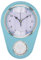 Horloge murale de cuisine rétro vintage Kitchen Time avec minuterie de cuisine de 60 minutes (bleu clair)