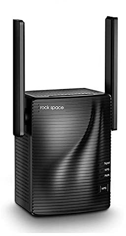 Repetidor WiFi potente, Amplificador WiFi de hasta 120 m², WiFi Extender inalámbrico 1200 Mbps Dual Band 2,4 y 5 GHz con puerto Ethernet Modo AP, cable Gigabit, Configuración mediante botón WPS