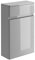 The Bath People Newbold Bathroom Cool Grey Gloss WC Back To Wall Unit Toilet- Excludes Cistern