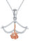 OHAYOO Rosen Kette Silber 925 Vergoldet Rose Blume Kette Damen Rose Kette mit Anhänger Rose Blume Schmuck Bogenschießen Geschenke Geburtstag Valentine's Day für Damen Mädchen