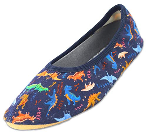 Beck Jungen Dinosaurier Slipper, Dunkelblau, 31 EU