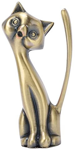 AXOC Boîte à bijoux Chat Porte-bague Figurine de chat Durable Robuste avec suffisamment d'espace pour les bagues