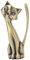 AXOC Boîte à bijoux Chat Porte-bague Figurine de chat Durable Robuste avec suffisamment d'espace pour les bagues