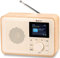 Denver Portable DAB+ Digital Radio – Made Using BioPlastics – Bluetooth Radio With FM, Dual Alarm, Battery & Mains Powered, Snooze & Sleep Timer, Large Colour Screen – DAB-60