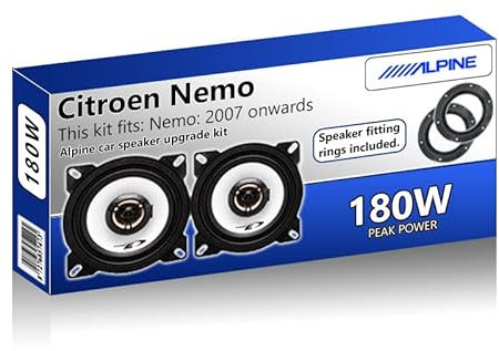 Nemo Speaker upgrade Front Door Alpine car speakers 4 10cm 120W