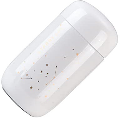 IEEDFJKK 200ml Cielo Estrellado a Prueba de Fugas Taza de café con Aislamiento Termo Botella de Agua, Blanco