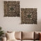 MARRAKESCH 2er Set Wandbild Wanddeko aus Holz 40cm gross Ornament Ajitha Grau als Orientalische Dekoration