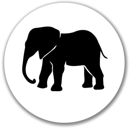 Huuraa Aufkleber Elefant Silhouette Geschenk 10cm Sticker Elefant Geschenkidee
