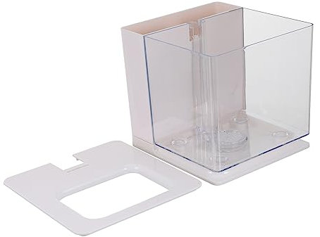POPETPOP Mini-Aquarium Selbstreinigendes Aquarium Behälter Zum Ausbrüten Von Braten Behälter Für Die Fischaufzucht Automatische Aquarien Acryl Kein Wasserwechsel Inkubationsbecken Weiß Büro