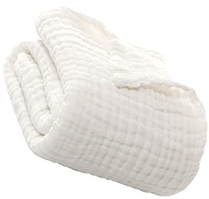 Toyvian Baby Decke Baby Badetuch Baby-wickeldecke Musselin-Decke Wickeldecken Babymädchen Säugling Babydecke Babywickel 0-3 Monate Wickeldecken Aus Musselin Weiß Baumwolle Neugeboren Schal Kleinkind