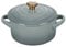 Le Creuset Mini cocotte ronde en grès 236,8 g, sel de mer avec bouton cœur doré, 71901125717151
