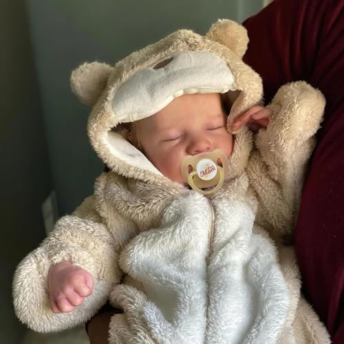 BABESIDE Lebensechte Reborn-Baby Puppen Junge 17 Zoll Handgemachte Realistische Wiedergeborene Baby Puppen Neugeborenes Baby mit weichem vinylkörper Echte Puppen mit Spielzeugzubehör