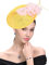 ELLYDOOR Fascinator für Damen, 020 Gelb / Rosa, Einheitsgröße