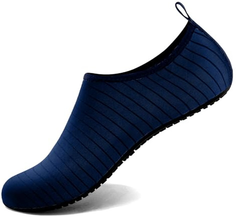 Steppli Water Shoes Beach Swim Pool Sea Surf Aqua Wet Socks Yoga Quick-Dry Breathable Weitsuit Non Slip Lightweight Shoes for Men Women Navy EU46/47=UK10.5/11.0
