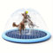 Piscina para Perros Grandes tapete de Juego para Perros, Piscina para niños Piscina Plegable para Perro Antideslizante Plegable y Portátil de PVC (Azul, 100CM)