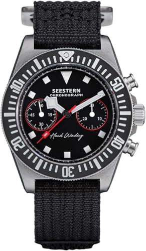 NIADI Seestern Mechanische Herren-Armbanduhr mit Handaufzug, Motiv: Möwe, ST19-Uhrwerk, Handaufzug, V 2, Modern