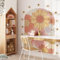 Neukids Arch Wandaufkleber Retro Daisy Kinder Wandaufkleber Mädchen Wandtattoos Kinderzimmer Aufkleber für Kinder Schlafzimmer Wohnzimmer Kindergarten Fenster Wanddekoration