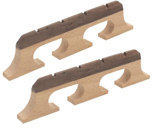 Cheerock Ponte Banjo a 4 corde, confezione da 2 ponti Banjolele in acero ebano, parti e accessori universali