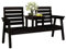 ZPRYZHD 2-Sitzer-Gartenbank, Allwetter-Terrassenpark-Veranda-Bank, Outdoor-Loveseat Mit Rückenlehne Und Armlehnen (für Balkon/Pool/Hinterhof), Outdoor-Bank(Black)