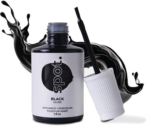 spot. Touch Up Paint Repair Kit for Chips, Scratches, Cracks on Drywalls, Concrete, Metal, Brick, Fiberglass, Laminate Composites, and Existing Painted Surfaces, Black Pearl, 1 Fl Oz