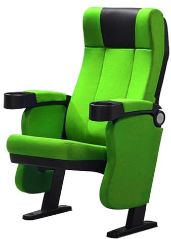 Poltrona, Poltrona da Club, Sedie da Chiesa, Sedie da Hall con Poggiatesta, Poggiapiedi, Portabicchieri, per Auditorium, Teatro, Cinema(Green)