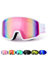 JetBlaze Skibrille Herren Damen Unisex OTG Skibrille für Brillenträger Schneebrille Anti Nebel UV Schutz Snowboardbrille Ski Goggles für Skifahren Kompatibler Helm Zylindrische Verspiegelt Rosa Linse