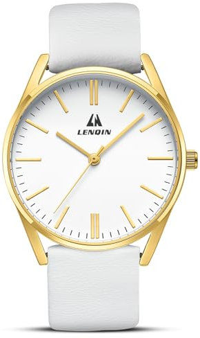 LN LENQIN Ladies Analog Quartz Watch for Women with Leather Strap - Waterproof Wrist Timepiece
