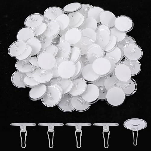 Piriuuo 50 Pack Self Adhesive Ceiling Hooks No Drill Ceiling Discs Clear Round Suction Cup Wall Hanger Sticky Hooks Hanging Ceiling Hooks for Festival Wedding Christams Ceiling Decorations