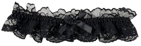 Garters for Brides,Wedding Lace Bridal Garter Set Women's Prom Stretchy Garter Belt Dresses Accessories Perfect Garter Lingerie Leg Personalised Garter Belts,for Bride to Be Wedding Party (Black)