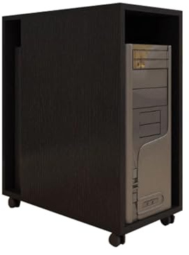 KZKZK Doppelschichtige Mobile PC-Host-Tower-Halterung, Aufbewahrungsregal for Computer-Host-Schränke,for Büro, Arbeitszimmer, Schlafzimmer, kann 50 kg tragen(Black)