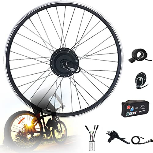 Electric Bike Conversion Kit Rear Wheel,36V48V 250/350/500W E-Bike Kit with LED880 Display, Brushless Gear Motor,Electric Bicycle Motor Conversion Kit,20in-48V/250W
