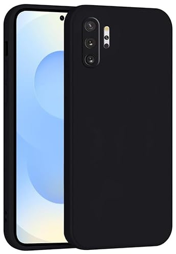 Mixroom - Cover Custodia Case per Samsung Galaxy Note 10 Pro/Note 10+ Plus Protezione Fotocamera in Silicone TPU Morbido Opaco Bordi Piatti Colore Nero