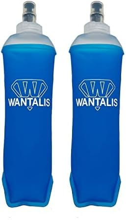 Flasque de running 500ml souple pour sac d’hydratation | Gourde avec valve de sécurité à mordre| Profil ergonomique | Sans BPA (Lot de 2)
