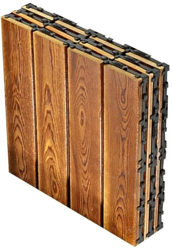 NJIEzhao Piastrelle Esterno Pavimentazione for Patio 3X Assi di Legno ad Incastro for Rivestimento del Pavimento del Bagno, Decorazione Interna for Piscina