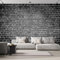 Vlies Fototapete Ziegelmauer 3D Effekt 200x140 Retro Schwarz Foto Tapete Schlafzimmer Wohnzimmer Moderne XXL Wandtapete Groß Vliestapete Fototapeten Poster Wand Dekoration a.10498
