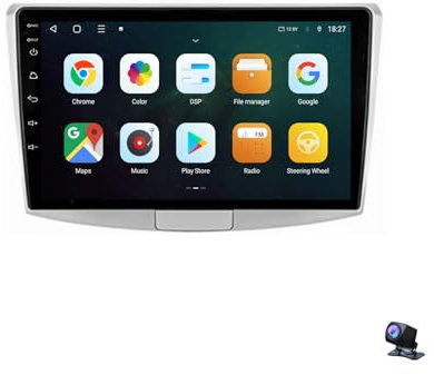 Genérico Android 9 Inch Touchscreen Car Radio Stereo for Volkswagen VW Passat 7 B7 Nms 2011-2015 with Carplay Android Auto GPS Navigation with BT WiFi USB Mirror Link FM Auto Parts(1+16G)