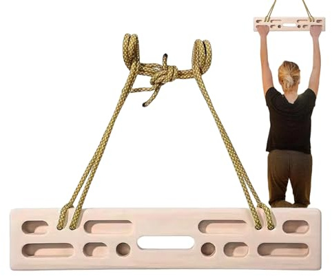 Hangboard Für Klettertraining - Holz Fingerboard Für Klimmzüge Und Hängeübungen,Fingerboard Für Das Klettern - Zur Stärkung Der Greifkraft Für Baum Und Hand Spielplatz Im Innen- Außenbereich Sowie