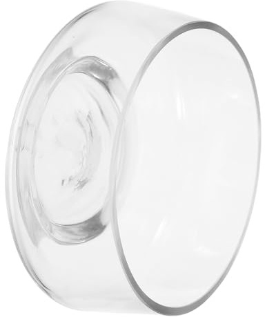 LAPYAPPE Transparente Glasvase Rund Flach Dekoratives Glaspflanzgefäß für Sukkulenten Moos Terrariumtisch Deko für Wohnräume