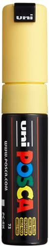 Uni-Ball Posca Broad Chisel Tip Marker - Yellow