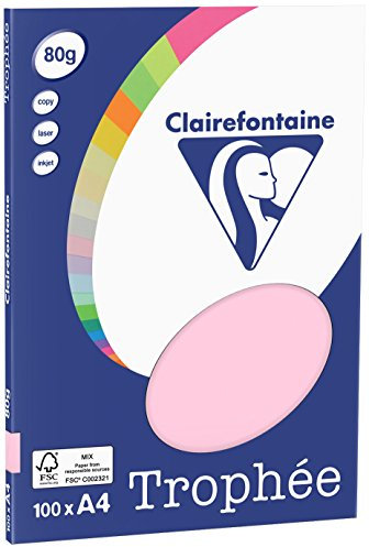 Clairefontaine 4103C - Personal Paper - A4, 80g/m2, Nombre de feuilles : 100 - Couleur: Rose